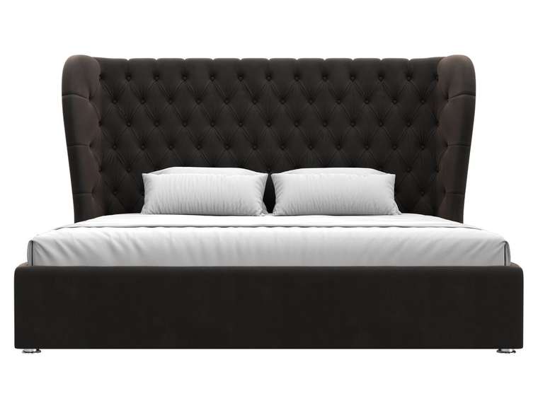 Кровать Далия 200х200 с подъемным механизмом коричневого цвета