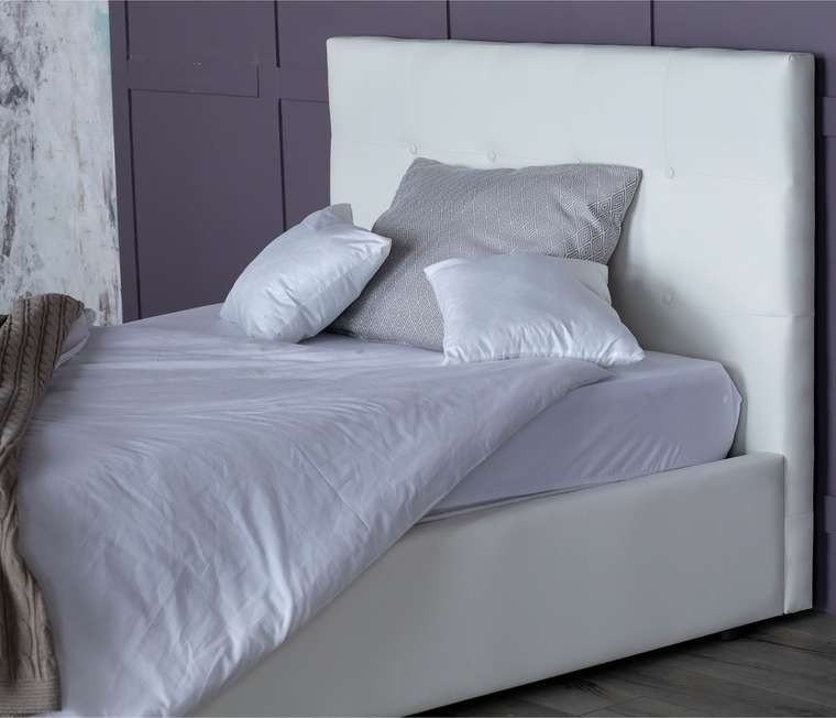 Кровать Селеста 120х200 белого цвета с матрасом