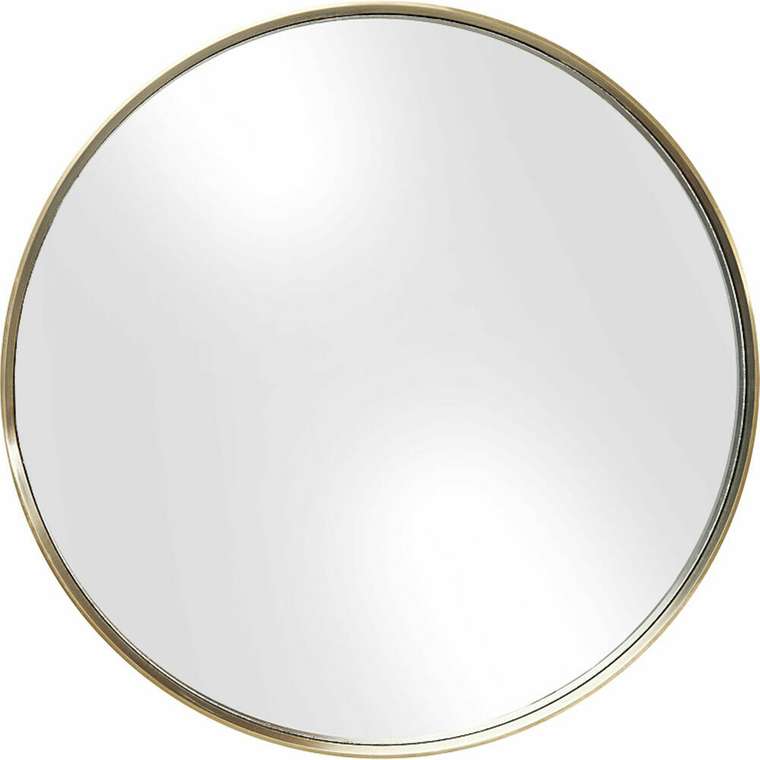 Зеркало настенное Curve в раме цвета латунь
