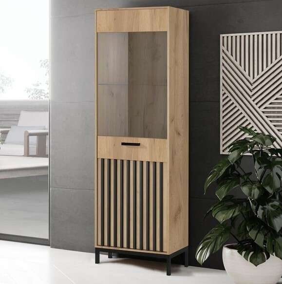 Шкаф-витрина Lamino W-1 цвета дуб крафт