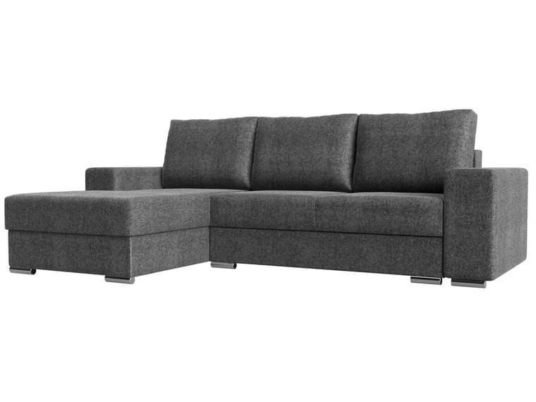 Угловой диван-кровать Дрезден серого цвета левый угол