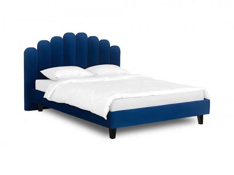 Кровать Queen II Sharlotta L 160х200 темно-синего цвета 
