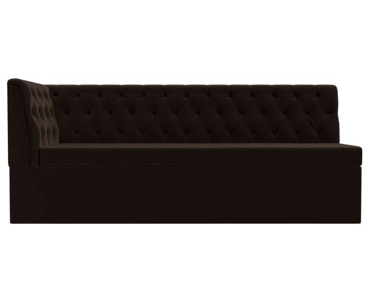 Диван-кровать Маркиз коричневого цвета с углом слева