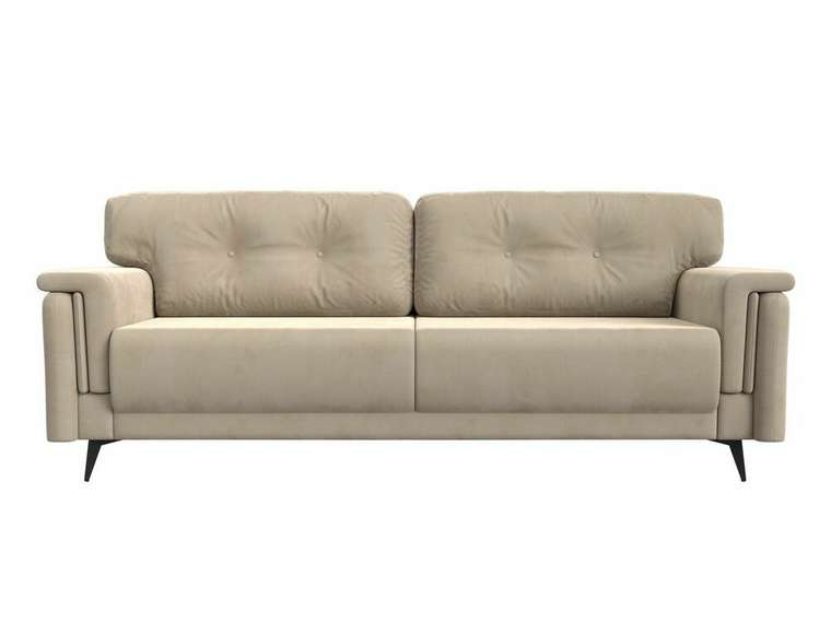 Прямой диван-кровать Оксфорд бежевого цвета