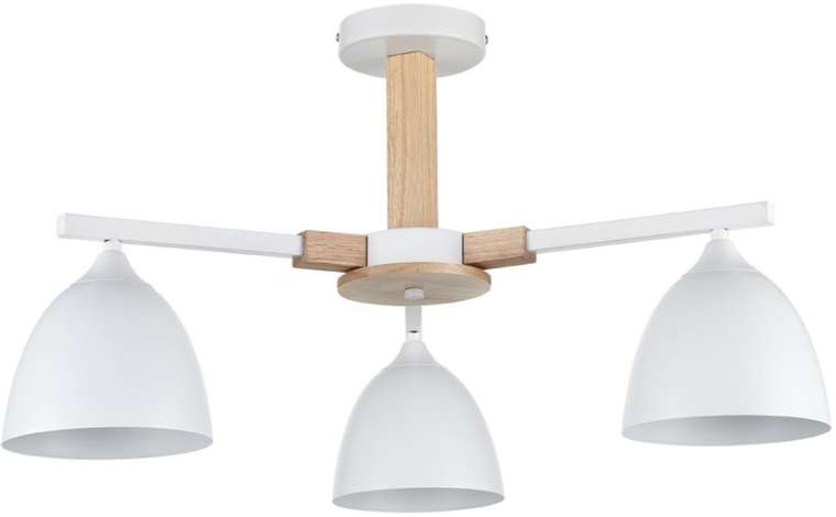 Потолочная люстра на штанге Lumion Colange 8095/3C белый/белый металл, дерево/металл Е27 3*60W 220V