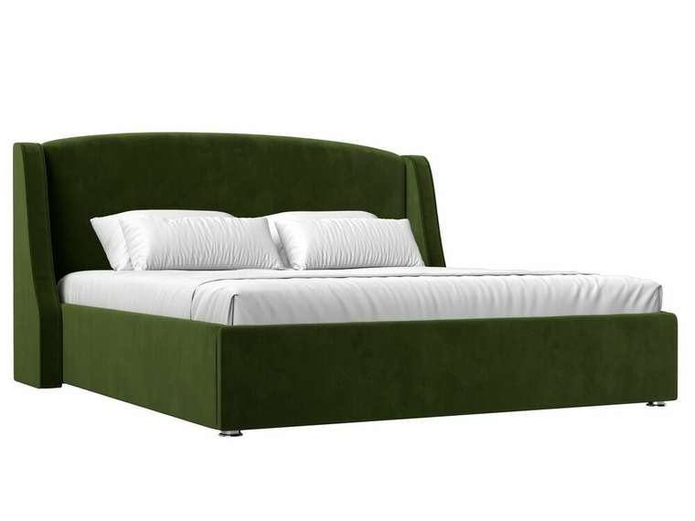 Кровать Лотос 200х200 зеленого цвета с подъемным механизмом