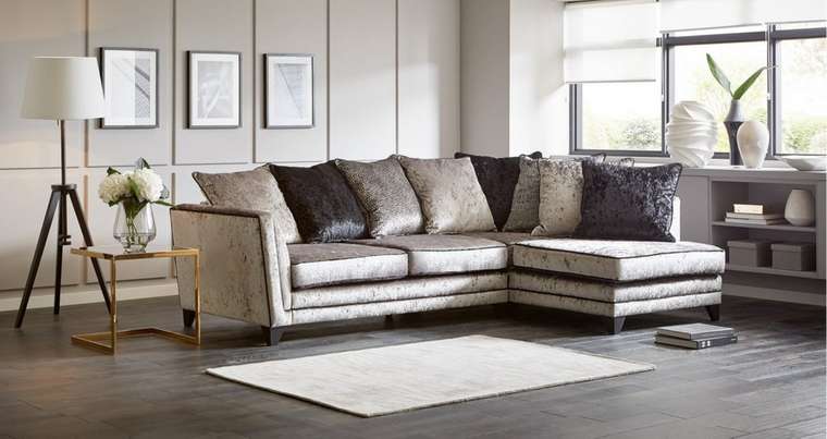 Угловой диван серый