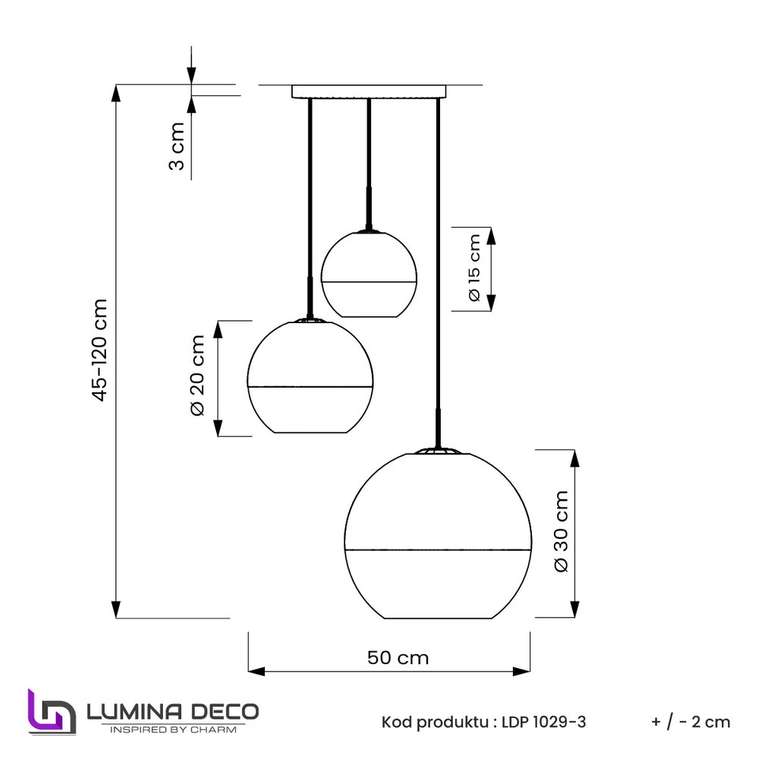 Подвесной светильник Lumina Deco Veroni LDP 1029-3 R.GD