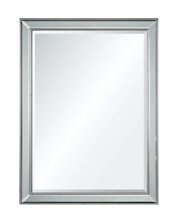 Настенное зеркало Блез в раме серебряного цвета