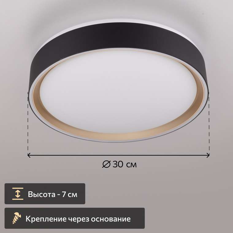 Citilux BOSS CL751251G LED RGB Светильник с пультом Чёрный с Золотом