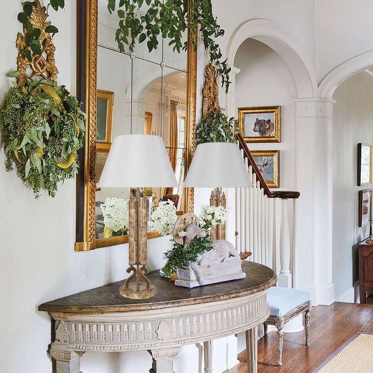 Настольная лампа Vein 10443T/B (ткань, цвет белый)