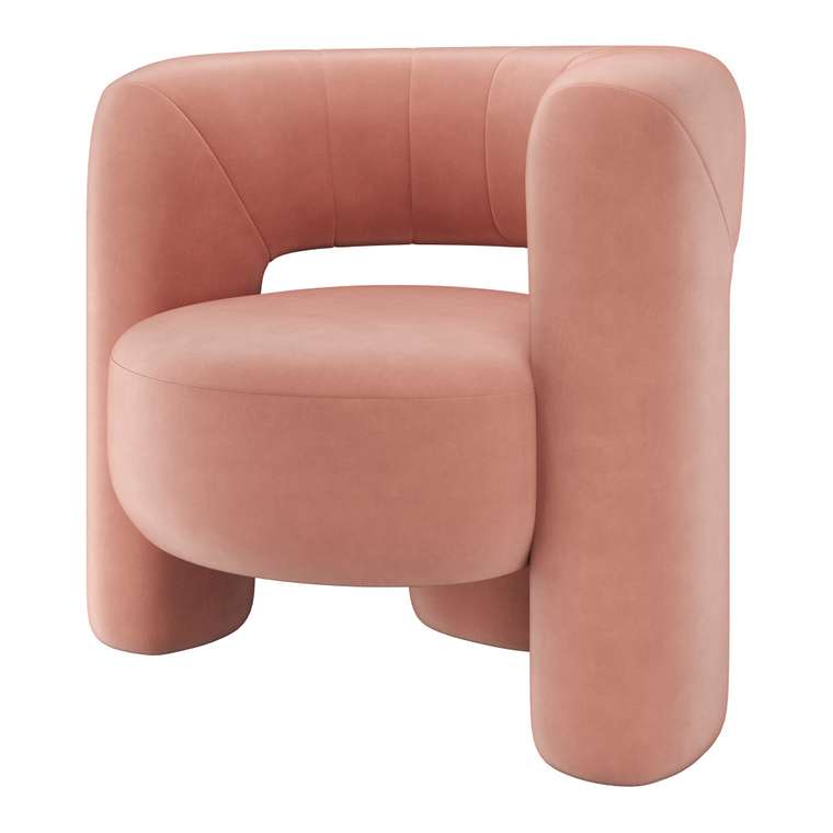 Кресло Zampa розового цвета