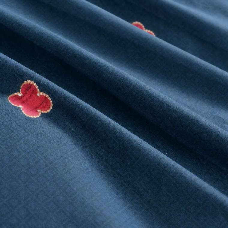 Комплект постельного белья Ювента 160х220 темно-синего цвета