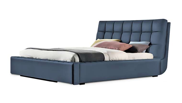 Кровать Отони 160х200 синего цвета