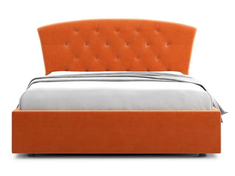 Кровать Premo 160х200 оранжевого цвета с подъемным механизмом 