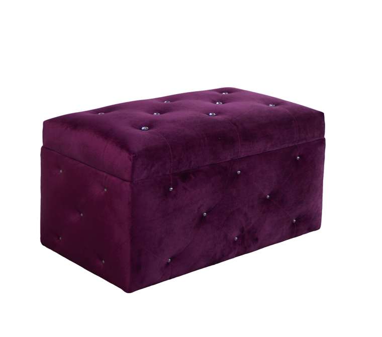 Банкетка Севиль со стразами пурпурного цвета