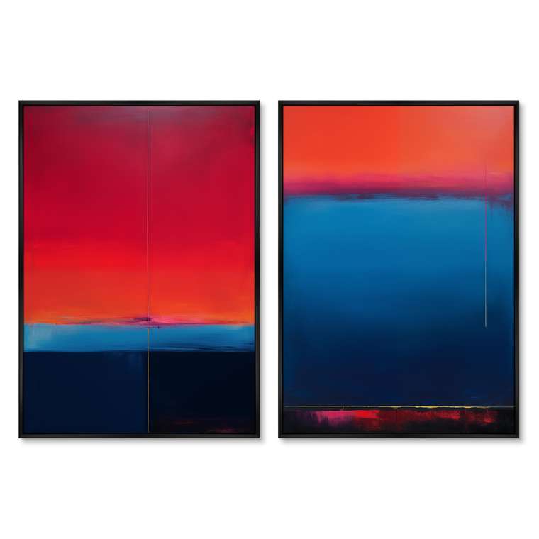 Набор из двух репродукций картин Landscape Collection, Color eclipse, 2024г.