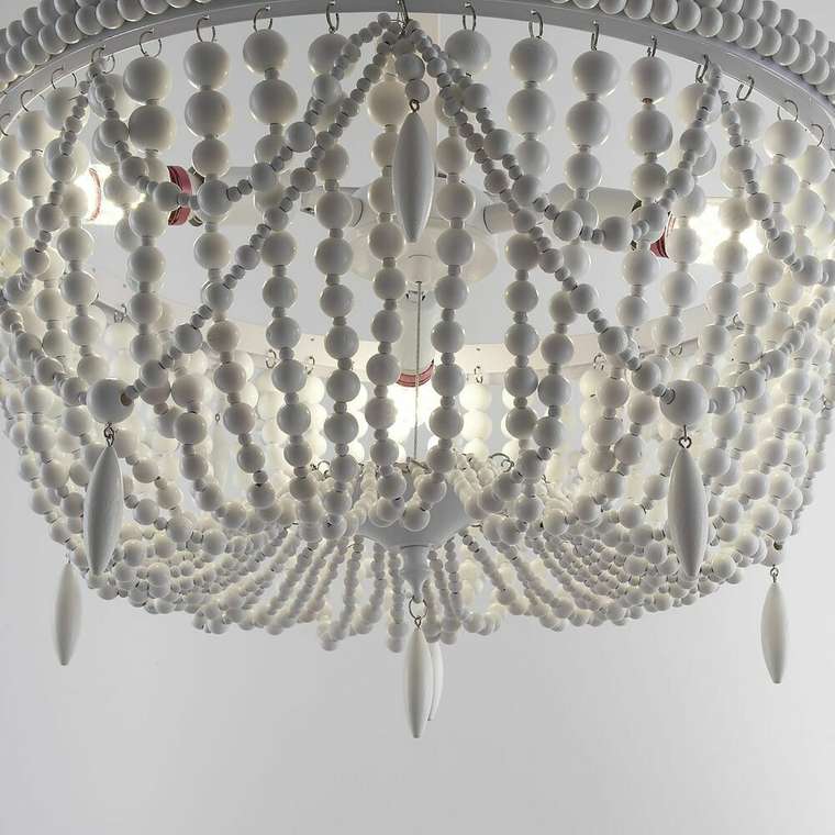Люстра RH Anselme White Wood Weathered Chandelier