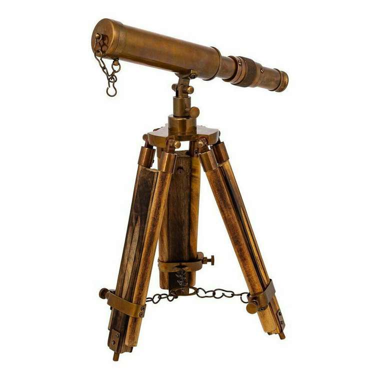 Декоративная фигура Бронзовый Телескоп 2 x 25 x 4 cm