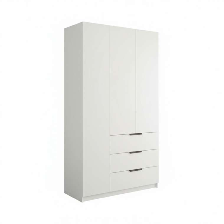 Распашной шкаф Локер 120 белого цвета