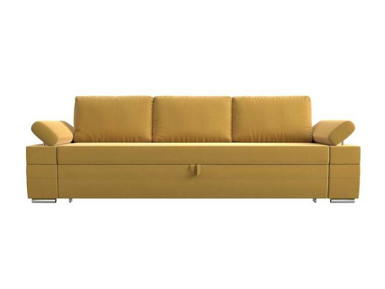 Прямой диван-кровать Канкун желтого цвета