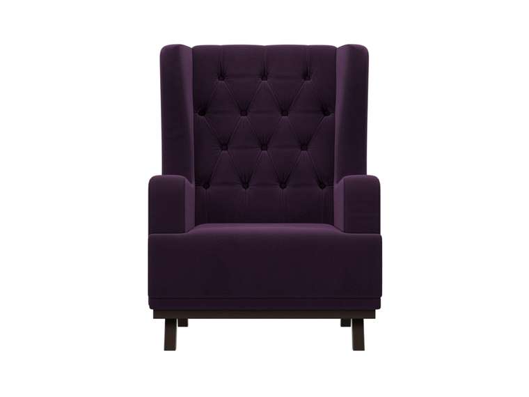 Кресло Джон Люкс темно-фиолетового цвета