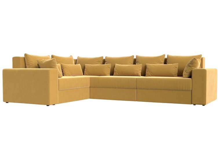 Угловой диван-кровать Майами Long желтого цвета левый угол