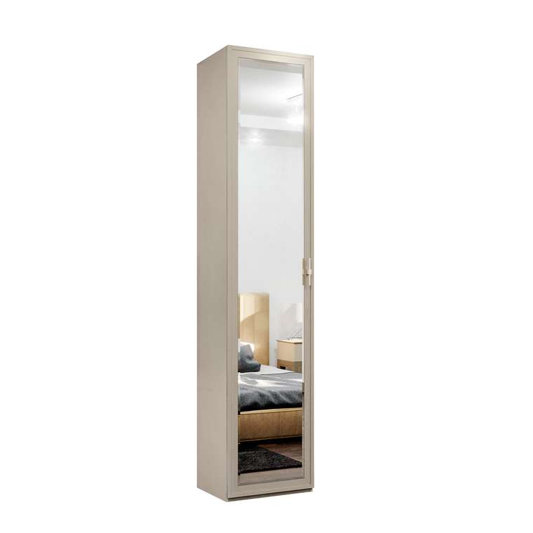 Шкаф с зеркалом Palmari серо-бежевого цвета