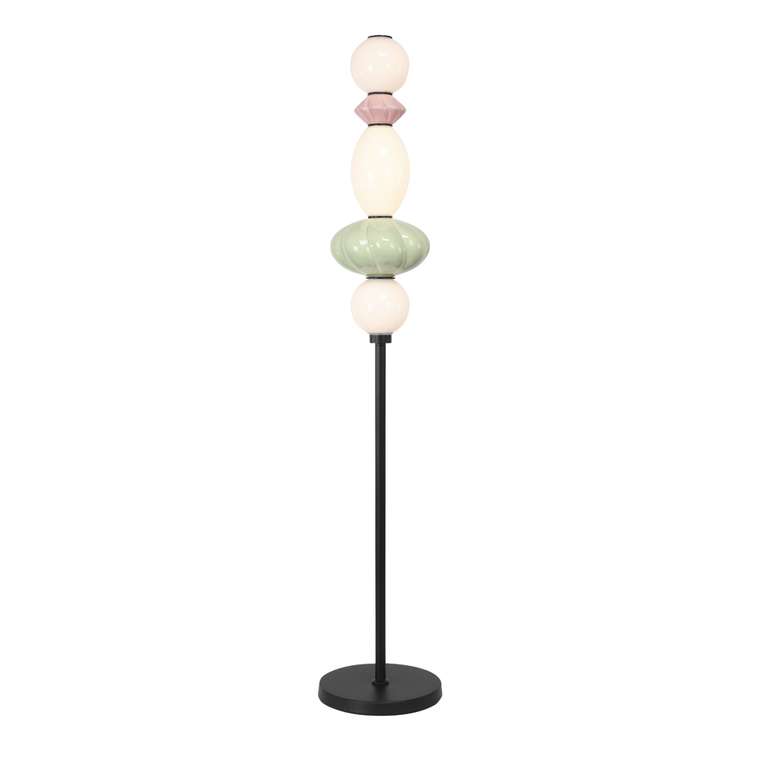 Светильник напольный ST-Luce черный/розовый, зелёный, опаловый LED 1*20W 3000K FLORENTINI