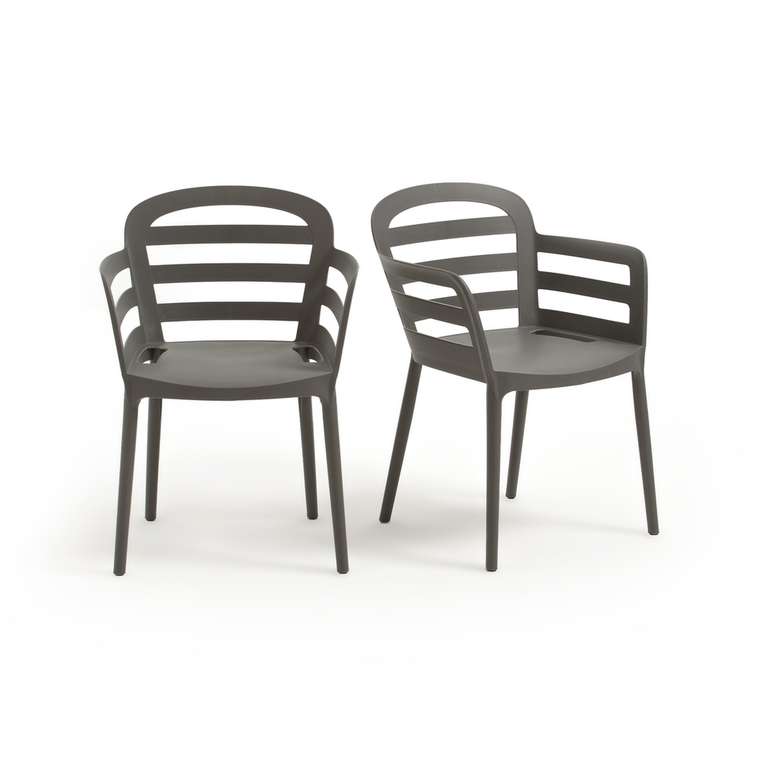 Комплект из двух стульев Boston серого цвета