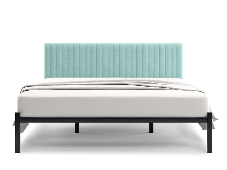 Кровать Лофт Mellisa Steccato 180х200 бирюзового цвета без подъемного механизма