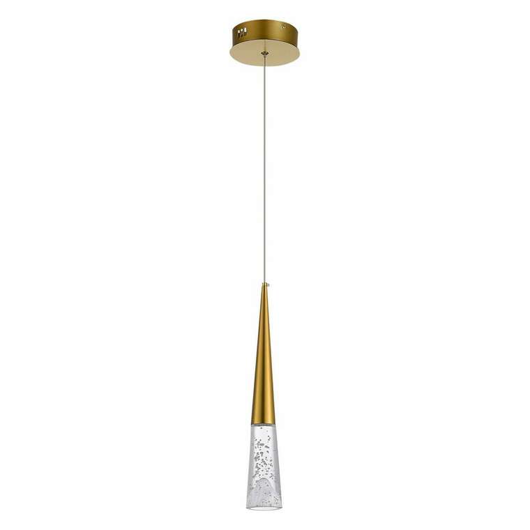 Люстра подвесная ST-Luce Золотистый/Прозрачный LED 1*3W 3000K SOLLEN