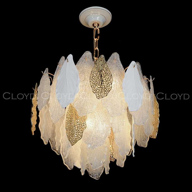 Люстра Cloyd SENEGAL-A C8 / ?49 см - с золотыми листьями - золото