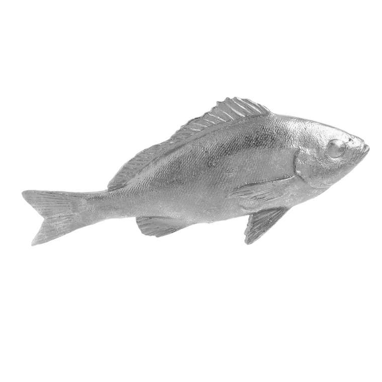 Декор настольный Рыба серебристого цвета