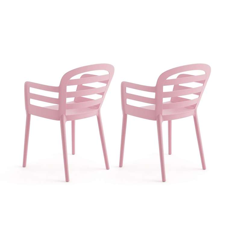 Комплект из двух стульев для сада Boston розового цвета
