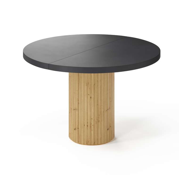 Раздвижной обеденный стол Далим L со столешницей черного цвета