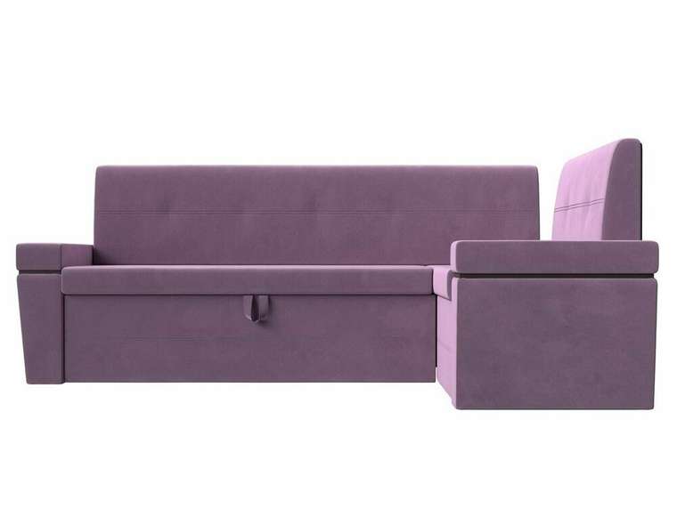Угловой диван-кровать Деметра сиреневого цвета правый угол