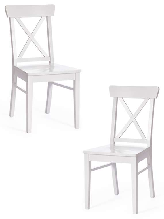 Комплект из двух стульев Retro белого цвета