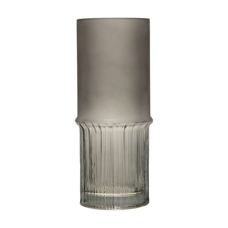 Декоративная ваза L из комбинированного стекла серого цвета