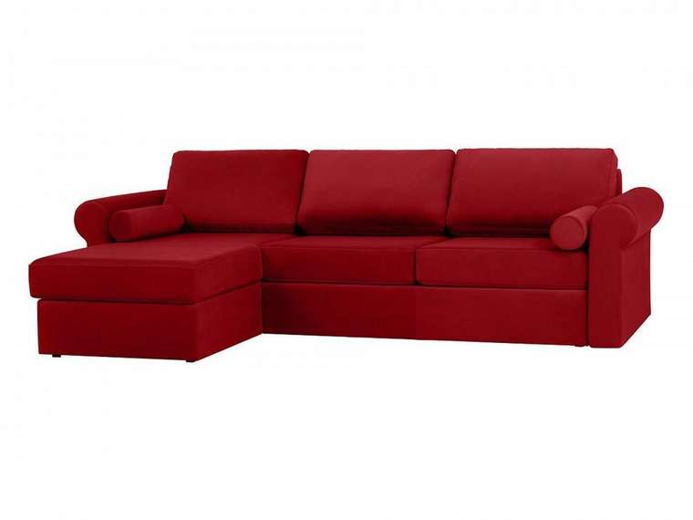 Угловой диван-кровать Peterhof красного цвета