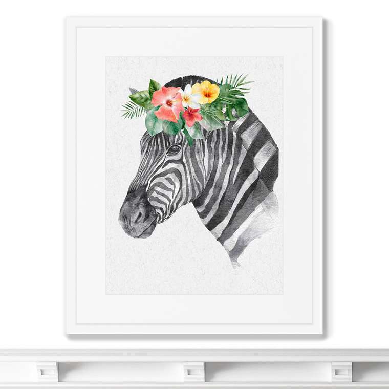 Репродукция картины в раме Graceful zebra