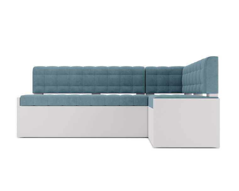 Угловой диван-кровать Ганновер M бело-голубого цвета правый угол