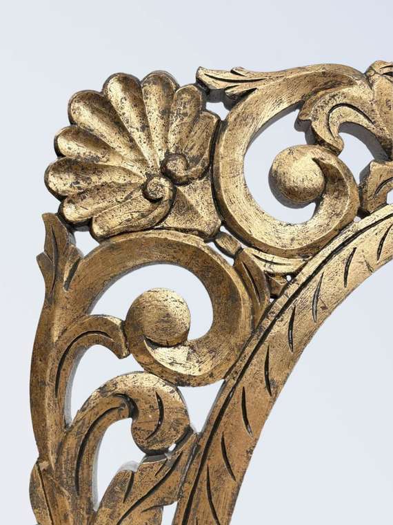 Настенное зеркало Grey gold antique 80х120 в золотой раме