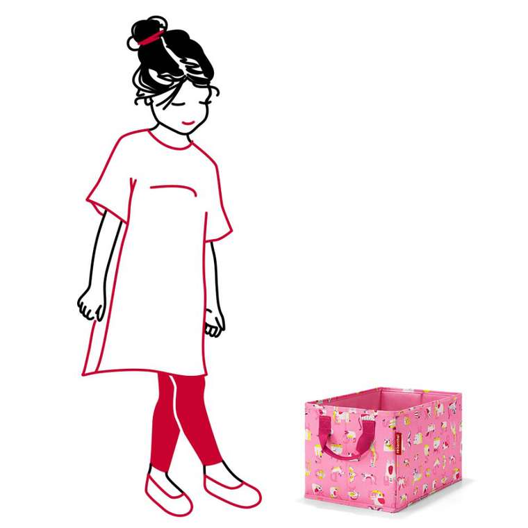 Коробка для хранения детская Storagebox abc friends pink розового цвета