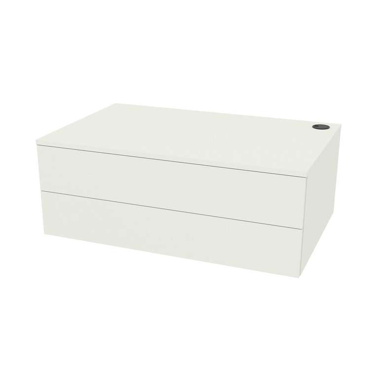 Домашний офис подвесной с выдвижным столом и ящиком Талант Т3190.2 серого цвета 