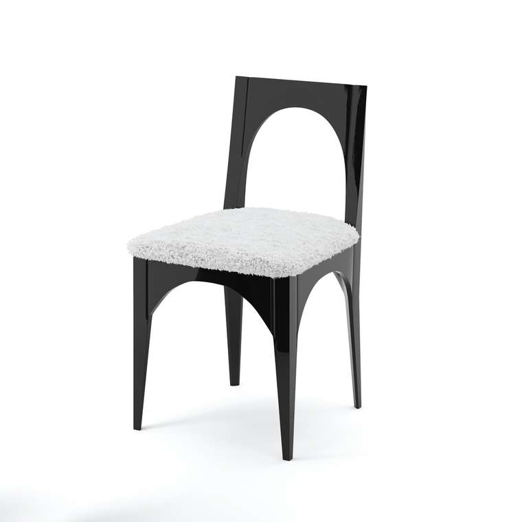 Стул Ценг черно-белого цвета