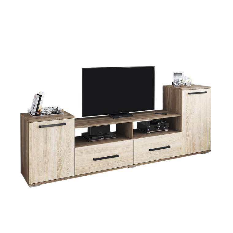 Тумба под телевизор Парус 2 светло-коричневого цвета