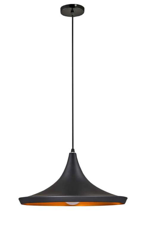 Подвесной светильник Balina wide black черного цвета