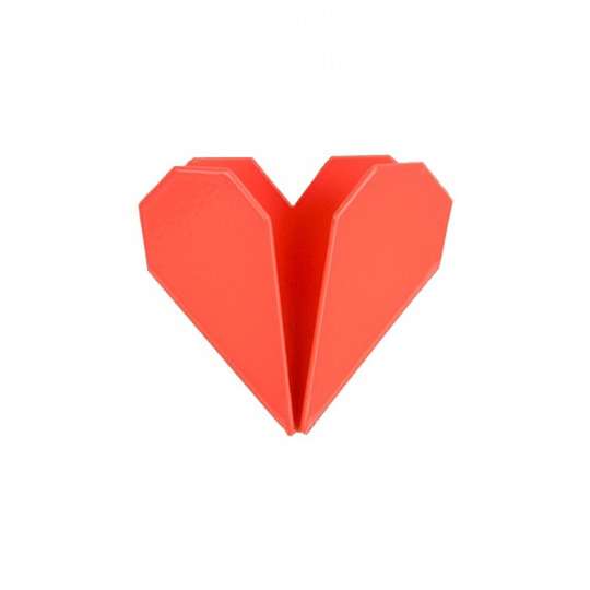 Крючок 'Origami Heart' (разные цвета) / Коралловый