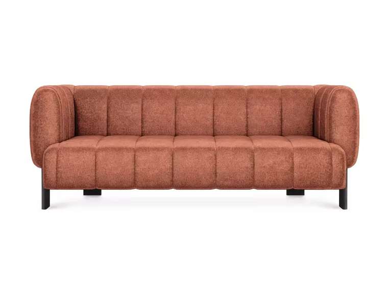 Диван Cassis красного цвета с черными ножками